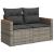 Set canapele de grădină cu perne, 8 piese, gri, poliratan GartenMobel Dekor