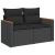 Set mobilier de grădină cu perne, 6 piese, negru, poliratan GartenMobel Dekor