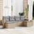 Set canapele de grădină, 6 piese, cu perne, bej, poliratan GartenMobel Dekor