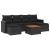 Set canapele de grădină cu perne, 7 piese, negru, poliratan GartenMobel Dekor