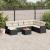 Set mobilier de grădină cu perne, 9 piese, negru, poliratan GartenMobel Dekor
