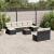 Set canapele de grădină cu perne, 10 piese, negru, poliratan GartenMobel Dekor