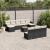 Set canapele de grădină cu perne, 11 piese, negru, poliratan GartenMobel Dekor