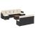 Set canapele de grădină cu perne, 11 piese, negru, poliratan GartenMobel Dekor