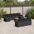 Set canapele de grădină cu perne, 11 piese, negru, poliratan GartenMobel Dekor