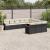 Set canapele de grădină cu perne, 11 piese, negru, poliratan GartenMobel Dekor