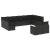 Set canapele de grădină, 12 piese, cu perne, negru, poliratan GartenMobel Dekor