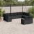 Set canapele de grădină, 12 piese, cu perne, negru, poliratan GartenMobel Dekor