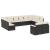 Set canapele de grădină, 12 piese, cu perne, negru, poliratan GartenMobel Dekor