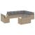 Set canapele de grădină, 12 piese, cu perne, bej, poliratan GartenMobel Dekor