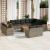 Set mobilier de grădină cu perne, 13 piese, gri, poliratan GartenMobel Dekor