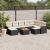 Set canapele de grădină cu perne, 10 piese, negru, poliratan GartenMobel Dekor