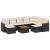 Set canapele de grădină cu perne, 10 piese, negru, poliratan GartenMobel Dekor