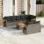 Set canapele de grădină, 9 piese, cu perne, gri, poliratan GartenMobel Dekor