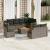 Set canapele de grădină, 9 piese, cu perne, gri, poliratan GartenMobel Dekor