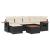 Set canapele de grădină cu perne, 7 piese, negru, poliratan GartenMobel Dekor