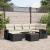 Set canapele de grădină cu perne, 7 piese, negru, poliratan GartenMobel Dekor