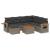 Set canapele de grădină cu perne, 8 piese, gri, poliratan GartenMobel Dekor
