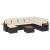 Set mobilier de grădină cu perne, 9 piese, negru, poliratan GartenMobel Dekor