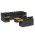 Set canapele de grădină cu perne, 10 piese, negru, poliratan GartenMobel Dekor