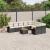 Set canapele de grădină cu perne, 10 piese, negru, poliratan GartenMobel Dekor