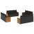 Set canapele de grădină, 12 piese, cu perne, negru, poliratan GartenMobel Dekor