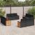 Set canapele de grădină, 12 piese, cu perne, negru, poliratan GartenMobel Dekor