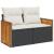 Set canapele de grădină, 12 piese, cu perne, negru, poliratan GartenMobel Dekor