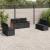 Set canapele de grădină cu perne, 7 piese, negru, poliratan GartenMobel Dekor
