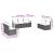 Set canapele de grădină cu perne, 7 piese, negru, poliratan GartenMobel Dekor