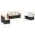 Set canapele de grădină cu perne, 7 piese, negru, poliratan GartenMobel Dekor