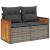 Set mobilier de grădină cu perne, 10 piese, gri, poliratan GartenMobel Dekor