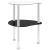 Masă laterală 2 niveluri transparent/negru 38x38x50 cm sticlă GartenMobel Dekor