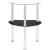 Masă laterală 2 niveluri transparent/negru 38x38x50 cm sticlă GartenMobel Dekor