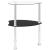 Masă laterală 2 niveluri transparent/negru 38x38x50 cm sticlă GartenMobel Dekor