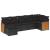 Set canapele de grădină cu perne, 7 piese, negru, poliratan GartenMobel Dekor