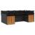 Set mobilier de grădină cu perne, 6 piese, negru, poliratan GartenMobel Dekor
