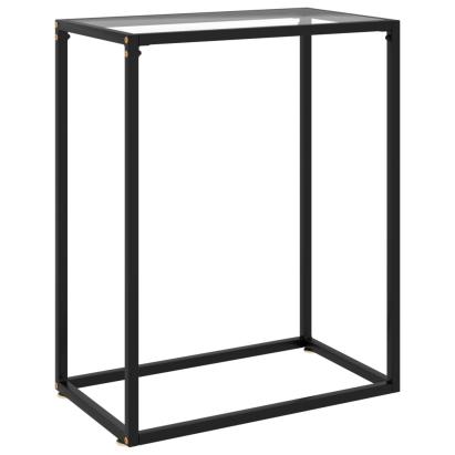 Masă consolă, transparent, 60x35x75 cm, sticlă securizată GartenMobel Dekor