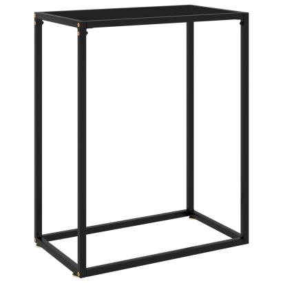 Masă consolă, negru, 60x35x75 cm, sticlă securizată GartenMobel Dekor