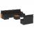 Set canapele de grădină cu perne, 10 piese, negru, poliratan GartenMobel Dekor