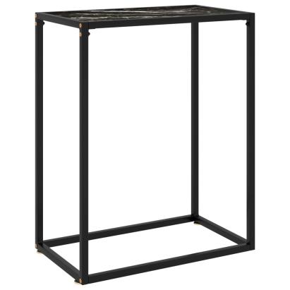 Masă consolă, negru, 60x35x75 cm, sticlă securizată GartenMobel Dekor