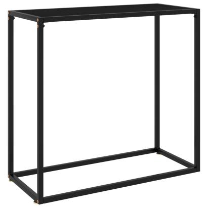 Masă consolă, negru, 80x35x75 cm, sticlă securizată GartenMobel Dekor
