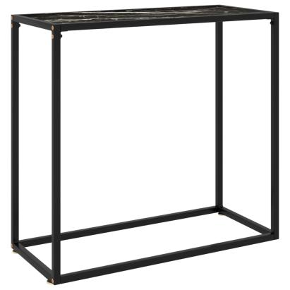 Masă consolă, negru, 80x35x75 cm, sticlă securizată GartenMobel Dekor