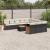 Set canapele de grădină, 12 piese, cu perne, negru, poliratan GartenMobel Dekor