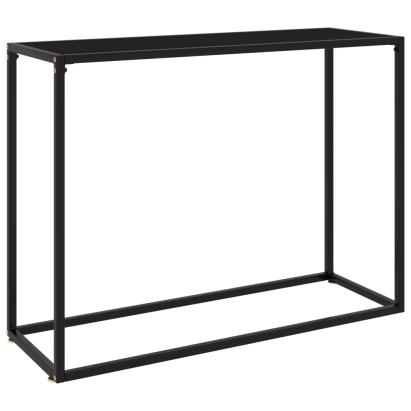 Masă consolă, negru, 100x35x75 cm, sticlă securizată GartenMobel Dekor