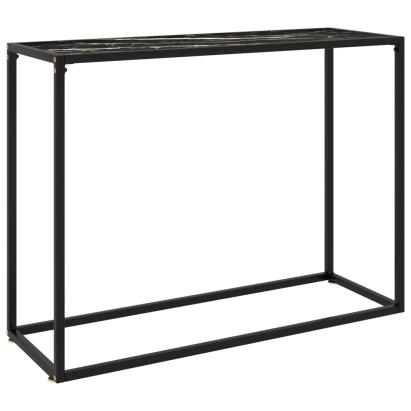 Masă consolă, negru, 100x35x75 cm, sticlă securizată GartenMobel Dekor