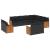 Set canapele de grădină, 12 piese, cu perne, negru, poliratan GartenMobel Dekor