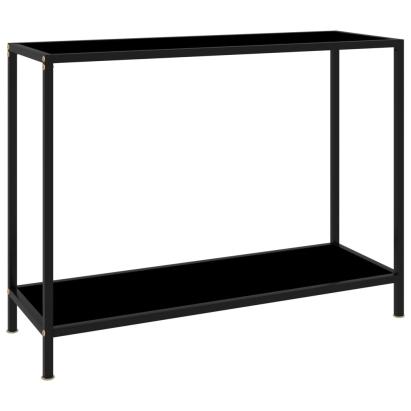 Masă consolă, negru, 100 x 35 x 75 cm, sticlă securizată GartenMobel Dekor