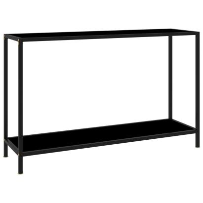 Masă consolă, negru, 120 x 35 x 75 cm, sticlă securizată GartenMobel Dekor