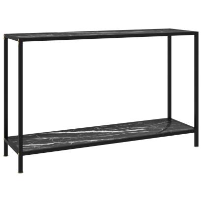 Masă consolă, negru, 120 x 35 x 75 cm, sticlă securizată GartenMobel Dekor
